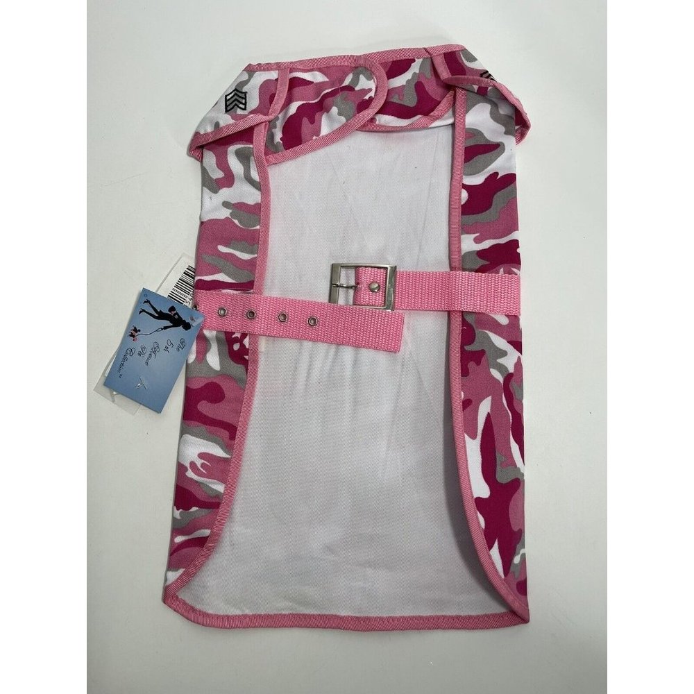 5th Ave Pet Collection Sz Medium Pink Camo Harness Jacket Buckle Closure New - Picture 2 of 8